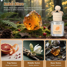 Load image into Gallery viewer, Car Air Freshener Oil Diffuser - Hanging Long Lasting Scent for Car & Home, Essential Oil Freshener with Adjustable Fragrance (Lavender+Red Roses+Oud Wood+Amber Allure)