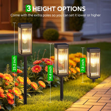 Load image into Gallery viewer, ELECLINK Solar Pathway Lights Outdoor, 8 Pack Upgraded Solar Lights Outdoor Waterproof, Bright Up to 15 Hrs Auto On/Off Garden Light for Yard Patio Lawn Path Walkway Driveway Outside Decor