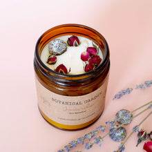 Load image into Gallery viewer, Aromatherapy Organic Jasmine & Rose Natural Soy Wax Candle | Dry Flowers Scented | 100% Pure Essential Oil | Gift for Your Partner | Home Decor | Relax Your Mind | Long Lasting - 9Oz