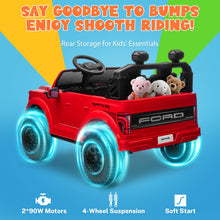 Load image into Gallery viewer, ENYOPRO Licensed Ford F-150 Raptor 24V Ride on Toys for Big Kids, 2 Seater Ride on Car for Boys & Girls with Remote Control, Kids Electric Vehicle with 4 Wheels Suspension, Bluetooth (Red)