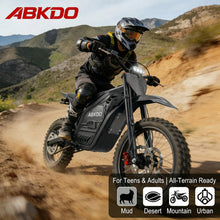 Load image into Gallery viewer, ABKDO 4000W Peak Electric Dirt Bike for Teens Adults,45 MPH,40 Miles Range