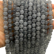 Load image into Gallery viewer, ABCGEMS Brazilian Smoky Elestial Quartz Beads (Mystical Layers & Natural Smoky Glow) Healing Energy Jewelry Making Smooth Round 8mm