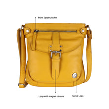 Load image into Gallery viewer, LEDERBUCK Real Leather Small Crossbody Handbags & Purses for Women - Crossover over the Shoulder Bag (Mellow Yellow)