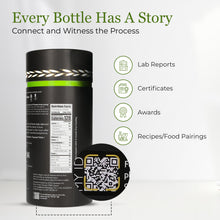 Load image into Gallery viewer, World's Best Gold Award - Laurel & Flame Olympia PGI Olive Oil Extra Virgin - Polyphenol Rich (706 MG/KG) - USDA Organic - Multiple Award Winning – 60X Hydroxytyrosols - Early Harvest - Cold Pressed (500 ml/16.9 fl oz)