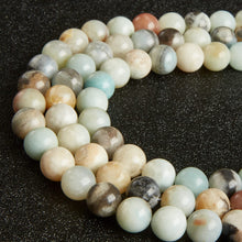 Load image into Gallery viewer, 60pcs 6mm Natural Amazonite Beads Gemstone Beads Round Loose Beads for Jewelry Making