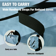 Load image into Gallery viewer, WORKPRO 6 Pack Extra Large Moving Bags with Zippers & Carrying Handles Backpack Straps, Heavy-Duty Storage Tote for Space Saving & Storage, Alternative to Moving Box (Dusty Blue)