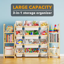 Load image into Gallery viewer, SpaceAid Toy Storage Organizer with 6 Shelves and 12 Bins, Bookshelf/Bookcase, Kids Bin Shelf, Toys Box for Playroom Organization for Bedroom & Room Decor, White, 52.3" W