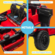 Load image into Gallery viewer, ENYOPRO Licensed Ford F-150 Raptor 24V Ride on Toys for Big Kids, 2 Seater Ride on Car for Boys & Girls with Remote Control, Kids Electric Vehicle with 4 Wheels Suspension, Bluetooth (Red)