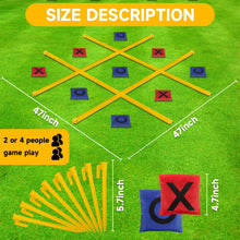 Load image into Gallery viewer, VANPET Giant Tic Tac Toe Bean Bag Toss Games for Kids Adults Family, Large Outside Lawn Yard Backyard Carnival Field Day Game, Beach Picnic Camping Birthday Party Family Reunion Games (Standard)