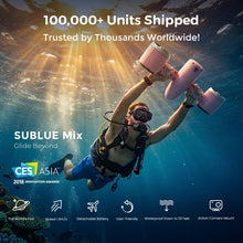 Load image into Gallery viewer, Sublue Mix Underwater Scooter with Action Camera Mount 2 Gear Speed 45 Minutes 22lbf 131ft Waterproof Dual Motors Water Sports Pool Diving Snorkeling for Adults (Mix AquaBlue-2026)
