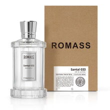 Load image into Gallery viewer, ROMASS Santal 033 Unisex EDP Parfum Spray 100ML Aromatic Woody Fragrance with Cardamom Violet Cedarwood Sandalwood Vetiver Musk Leather Violet