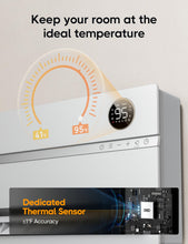 Load image into Gallery viewer, Dreo Smart Wall Heater, Electric Space Heater for Bedroom 1500W, 120° Vertical Oscillation, Adjustable Thermostat, Remote Control, 24H Timer, Easy-Mount Heater for Indoor Use, Works with Alexa, WH719S