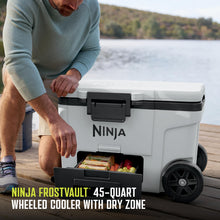 Load image into Gallery viewer, Ninja FrostVault 45QT Cooler with Wheels | Insulated with Temp Dry Storage Drawer | Keeps Ice Cold for Days | for The Beach, Camping, Picnics & More | Daffodil Daze | FB245YL