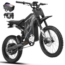 Load image into Gallery viewer, HAPPYRUN G300 Pro Electric Dirt Bike for Adults, 72V 30Ah Battery, 6500W Motor, 50 MPH Speed, 70 Mile Range, 350 Lbs Load Capacity, Hydraulic Brakes (Black)