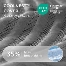 Load image into Gallery viewer, Sweetnight CoolNest 14 Inch King Size Mattress, Cooling King Memory Foam Mattress for Cool Night Sleep, 5-Zone Ergo Support for Pressure Relief, Medium, CertiPUR-US Certified