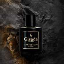 Load image into Gallery viewer, Gisada Switzerland Mens Eau De Parfum Fragrance, Perfume + Cologne for Men (Fresh Citrus, Fruity, Floral, Spicy, Warm + Woody) Ambassador Intense, 100mL/3.3oz