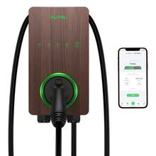 Load image into Gallery viewer, Autel Home Smart Electric Vehicle (EV) Charger up to 50Amp, 240V, Indoor/Outdoor Car Charging Station with Level 2, Wi-Fi and Bluetooth Enabled EVSE, 25-Foot Cable,Wood Grain