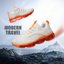Load image into Gallery viewer, Luogoks Womens Walking Running Shoes Air Cushion Basketball Sneakers Fashion Tennis Breathable Sport Gym Fitness Cross Trainers Shoes Beige Orange 6.5