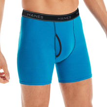 Load image into Gallery viewer, Hanes Men Hanes Boxer Briefs, Cool Dri Moisture-Wicking Underwear, Cotton No-Ride-up for Men, 6 Pack - Striped Assorted, Multi-Packs Available