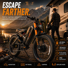Load image into Gallery viewer, 2026 eAhora Romeo Pro 3 Electric Bike for Adult, Peak 5600W Dual Motor, 50mph, 60V 80Ah Battery, 250 Miles Long Range, 26”*4.0 Fat Tire, Air Suspension, App, Commute, Delivery, All-terrian