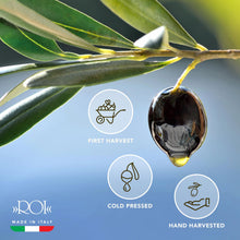 Load image into Gallery viewer, Roi Extra Virgin Olive Oil from Italy - Cucina Ligurian Olive Oil from Italy, First Cold Pressed, Pure, Polyphenol Rich EVOO, 34 fl oz (1 liter)