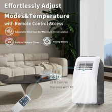 Load image into Gallery viewer, Shinco 8,000 BTU Portable Air Conditioner - 3-in-1 Cool/Dehumidifier/Fan for Rooms Up to 350 sq.ft, Remote Control & 24H Timer, Compact AC Unit for Bedroom/Office