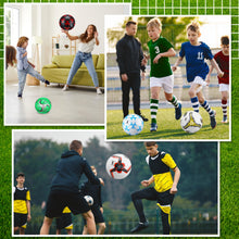 Load image into Gallery viewer, Deekin 6 Pcs Soccer Ball with Pump Official Size Indoor Outdoor Sport Soccer Ball Bulk Machine Stitched Soccer Gift for Child Teen Adult Game Training(Size 4)