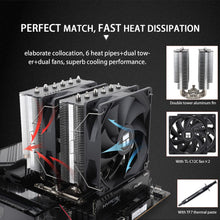 Load image into Gallery viewer, Thermalright Peerless Assassin 120 SE CPU Cooler, 6 Heat Pipes AGHP Technology, Dual 120mm PWM Fans, 1550RPM Speed, for AMD:AM4 AM5/Intel LGA 1700/1150/1151/1200/1851,PC Cooler