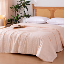 Load image into Gallery viewer, Amazon Basics Cooling Comforter, Soft Lightweight Waffle Weave Blanket for Hot Sleepers, Summer & All Season Bedding to Keep Cool for Night Sweats, 106"x90", King, Pink