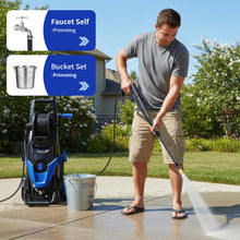 Load image into Gallery viewer, New Upgrade Pressure Power Washer 4800PSI w/4 Quick Connect Nozzles, Inlet Hose & Filter&500ML Soap Tank, High Cleaning Machine for Cars/Fences/Driveways/Patios/Home Cleaning,Blue