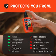 Load image into Gallery viewer, Ben's Tick & Insect Repellent - Travel Size Bug Spray with 30% DEET for Mosquitoes, Ticks & More - Up to 7 Hours of Protection - Fragrance-Free - 3.4 oz (4 Pack)