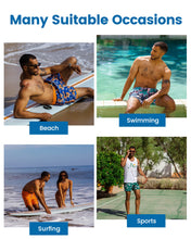 Load image into Gallery viewer, Maamgic Swim Trunks Men 2 in 1 Bathing Suit, Quick Dry Men Swimming Trunks with Zipper Pockets, 7 Inch