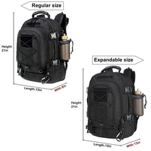 Load image into Gallery viewer, ZSearARMY Large Tactical Backpack for Men Military Backpack with DIY System for Travel, Work,Camping,Hunting,Hiking,Sports (BLACK)