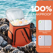 Load image into Gallery viewer, Maelstrom Backpack Cooler,36 Can Cooler Backpack,Soft Cooler Bag Insulated Leakproof,Lightweight Ice Chest Backpack,Travel Cooler Lunch Backpack for Camping,Hiking,Beach,Orange