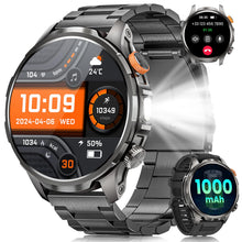 Load image into Gallery viewer, Military Smart Watches for Men Fitness Tracker Watch, 1.91" Men's Smart Watch with 1000mAh/5 ATM Waterproof/LED Flashlight/110+ Sport Modes/Heart Rate/SpO2/Sleep, Men's Watches for Android & iPhone
