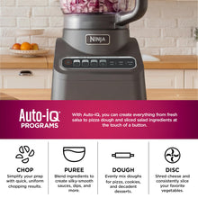 Load image into Gallery viewer, Ninja Food Processor, Professional Plus, 1000 Peak Watts, 4 Functions for Chopping, Slicing, Purees & Dough with 9-Cup Processor Bowl, 3 Blades, Food Chute & Pusher, Silver, BN601
