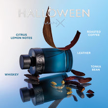 Load image into Gallery viewer, Halloween Man X Eau de Toilette for Men. Amberry Fougere Long Lasting Fragrance with Notes of Lemon, Cinnamon and Amber (4.2 Fl Oz)