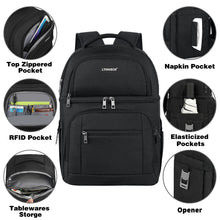 Load image into Gallery viewer, Cooler Backpack,Insulated Backpack Cooler Leakproof Double Deck Cooler Bag for Men Women RFID Lunch Backpack