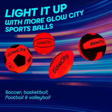 Load image into Gallery viewer, GlowCity Glow in The Dark Football - Light Up, Youth Size Footballs for Kids - LED Lights and Pre-Installed Batteries Included
