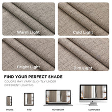 Load image into Gallery viewer, Joydeco Blackout Curtains for Bedroom - 100% Light Blocking 2 Panels Set Linen Drapes 42" W x 108" L, Thermal Insulated Room Darkening Curtains, Linen Textured for Living Room, Rod Pocket & Back Tabs