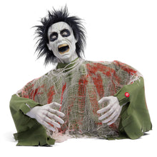 Load image into Gallery viewer, JOYIN Halloween Outdoor Decoration Zombie Groundbreaker, Animatronics Zombie Props Halloween Outside Decor, Animated Groundbreaker with Sound & Glowing Eyes for Graveyard Lawn Yard Haunted House Decor