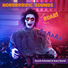 Load image into Gallery viewer, JOYIN Halloween Outdoor Decoration Zombie Groundbreaker, Animatronics Zombie Props Halloween Outside Decor, Animated Groundbreaker with Sound & Glowing Eyes for Graveyard Lawn Yard Haunted House Decor