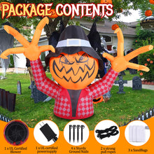 Load image into Gallery viewer, GIFTFIND Halloween Inflatable Pumpkin Monster with Fingers Decorations