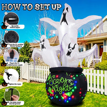 Load image into Gallery viewer, 8FT Halloween Inflatables Outdoor Decorations Scary Large Ghost Decor