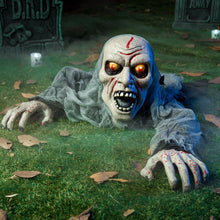 Load image into Gallery viewer, JOYIN Halloween Decorations Outdoor Light-Up Zombie Groundbreaker with bloodstain and Creepy Sound for Halloween Outside Decor Lawn Yard Patio Graveyard Decoration, Haunted House Prop