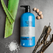 Load image into Gallery viewer, Anthony Exfoliating Body Scrub – Sea Salt, Vitamin C, And Aloe Vera Deep Cleans, Smooths Rough Patches & Soothes and Protects Skin – Blue Sea Kelp Body Wash 32 Fl Oz