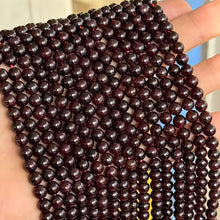 Load image into Gallery viewer, MJDCB Natural Stone Beads Garnet Round Loose Beads for Jewelry Making DIY Bracelet Necklace (6mm)