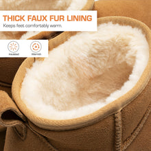 Load image into Gallery viewer, DREAM PAIRS Classic Platform Snow Boots for Women Genuine Suede Leather, Ankle Boots Winter Boots with Memory Foam Insole Lightweight Anti-Slip Outsole for Outdoor Indoor,Size 6,CHESTNUT,SDSB2427W