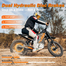 Load image into Gallery viewer, HAPPYRUN G300 Pro Electric Dirt Bike for Adults, 72V 30Ah Battery, 6500W Motor, 50 MPH Speed, 70 Mile Range, 350 Lbs Load Capacity, Hydraulic Brakes (Black)