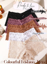 Load image into Gallery viewer, READY TO LOVE Sexy Women's Underwear Lace Shorts V Waist Breathable Cheeky Panties Boyshorts Underwear Women 5 Pack